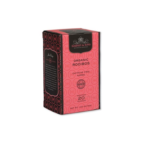 Harney & Sons Fine Teas Premium Tea, Organic Rooibos Herbal Tea, Individually Wrapped Tea Bags, 20PK HSF30081 - main